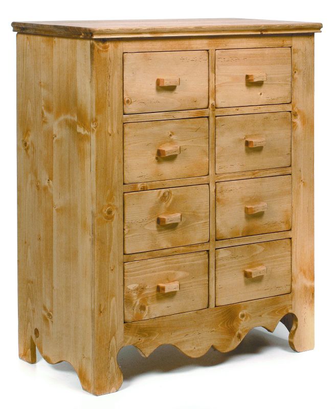 Commode 5 tiroirs. Finition huilée.