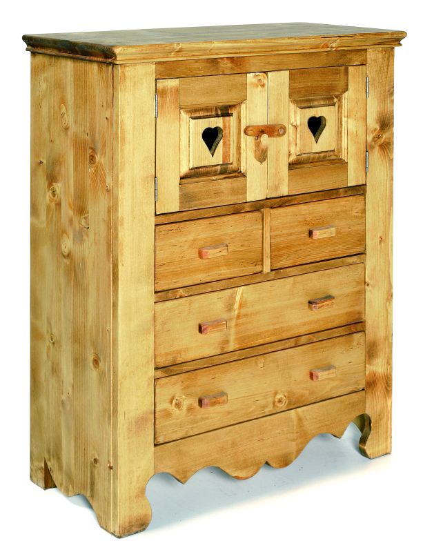 Commode 2 portes 4 tiroirs. Finition huilée.