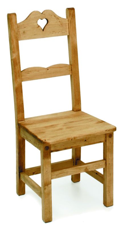 Chaise assise bois . Finition huilée.