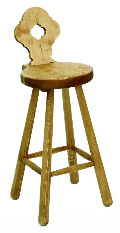 Tabouret . Finition huilée.