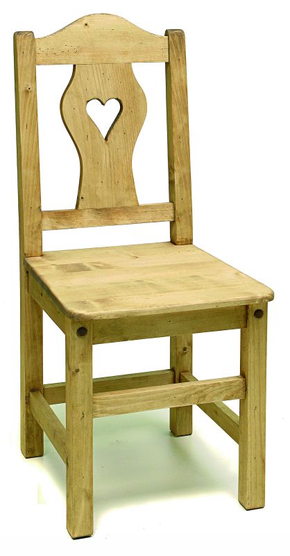 Chaise assise bois . Finition huilée.