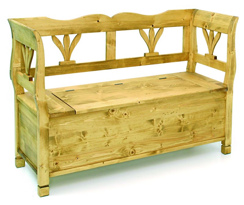 Banc coffre. Finition huilée.