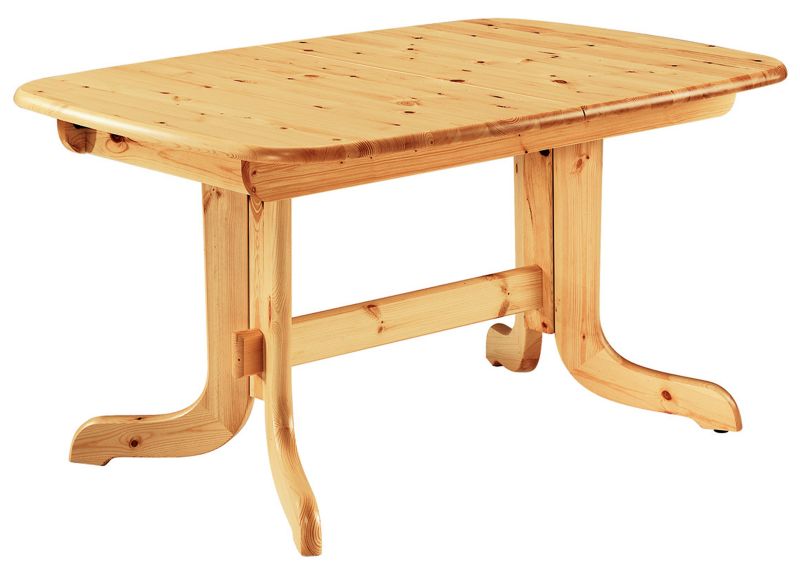 Table rectangulaire en pin massif.