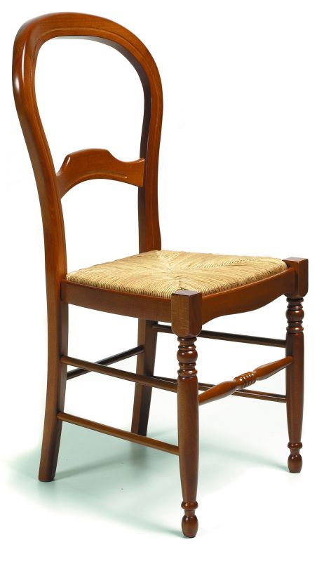 Chaise de style teinté merisier. Réf Polka