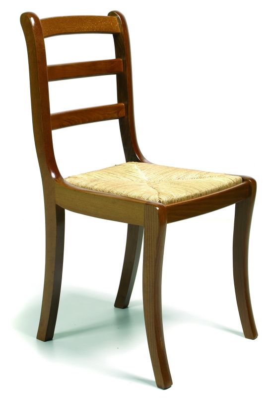 Chaise de style teinté merisier. Réf Louis Philippe éco.
