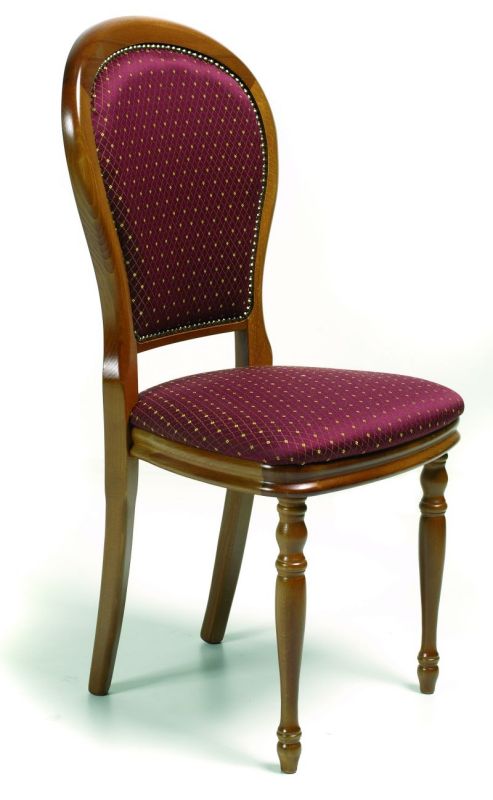 Chaise de style teinté merisier. Réf Adeline.