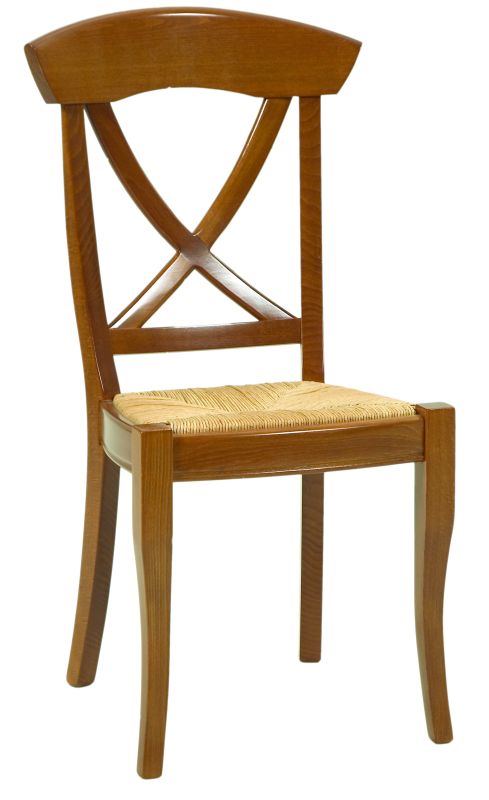 Chaise de style teinté merisier. Réf Nadège.