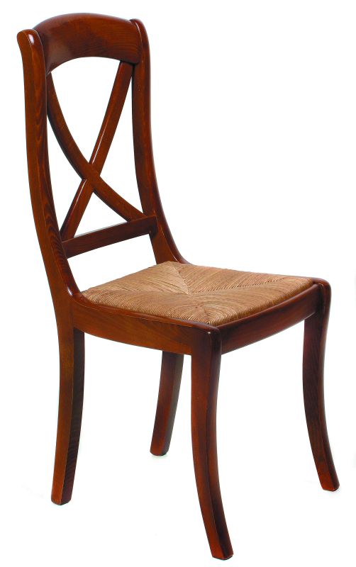 Chaise de style teinté merisier. Réf Eugénie.