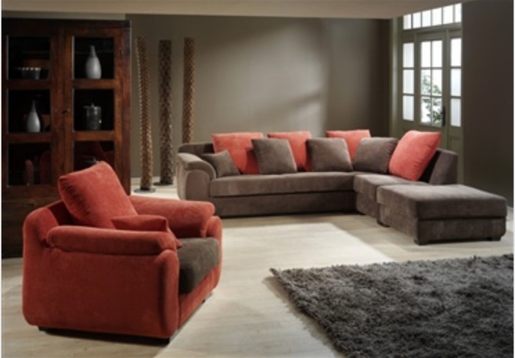 Canapé moderne microfibre. Réf Dina Bi-ton