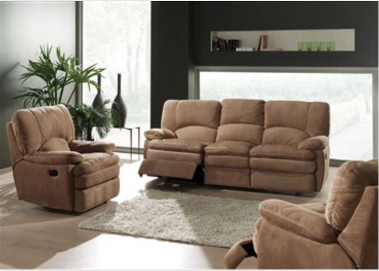 Canapé moderne 3 places - 2 places - fauteuil - relax microfibre. Réf Evy