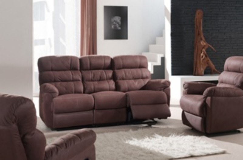 Canapé 3 PL 2PL Fauteuil relax microfibre. Réf Confortluxe Mia