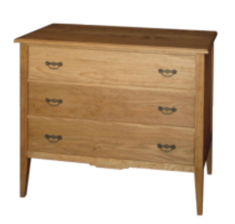 Commode 3 T Pin massif finition ciré ou peint L105 P47.5 H93