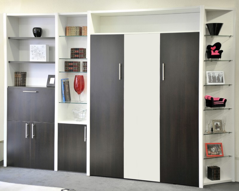 Armoire-lit Griffon NG09 Mélaminé existe en couchage vertical ou horizontal, 4 largeurs en vertical 90-120-140 x 190 ou 200/ 160 x 200, 3 couchages en horizontal 90-120-140 x 190.