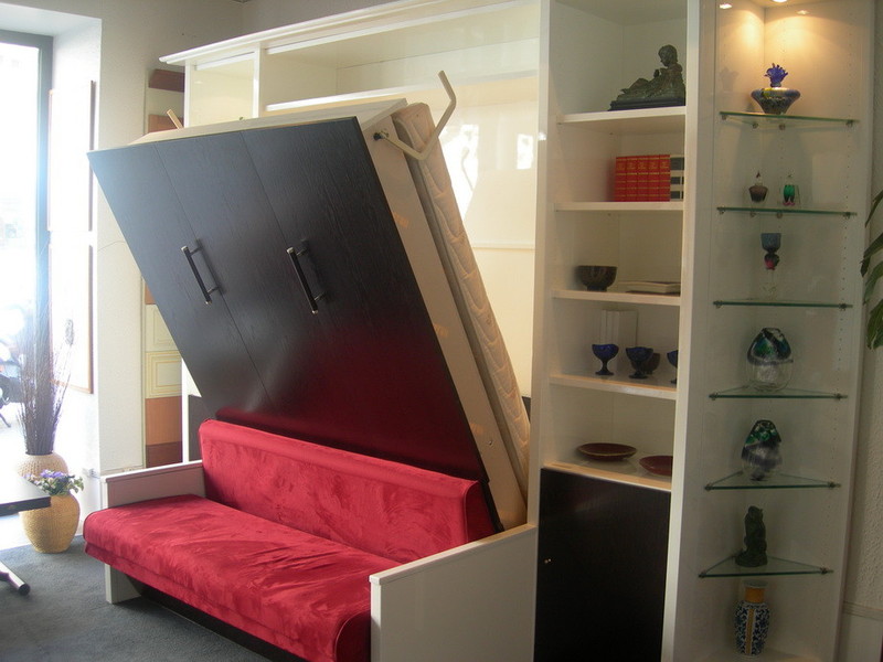 Armoire-lit NG09 Griffon vous fera bénéficier d'un véritable canapé dans la journée, et d'une excellente literie pour vos nuits. Couchage 140 x 190 options possibles couchage 140-160 x 200